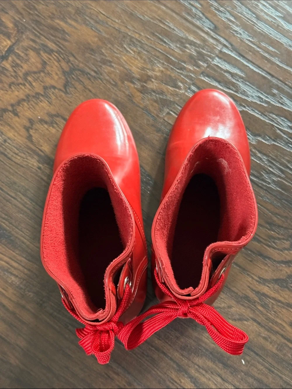 Michael Kors Striking Red ❤️  Waterproof Ankle Rain Boots